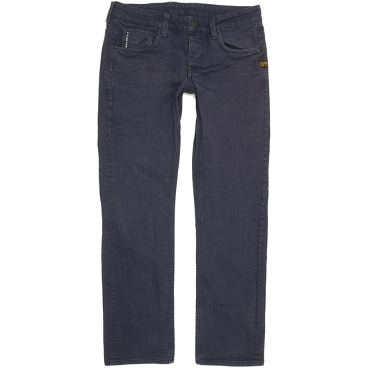 G-Star Attacc Low Men Navy Straight Slim Stretch Jeans W33 L31