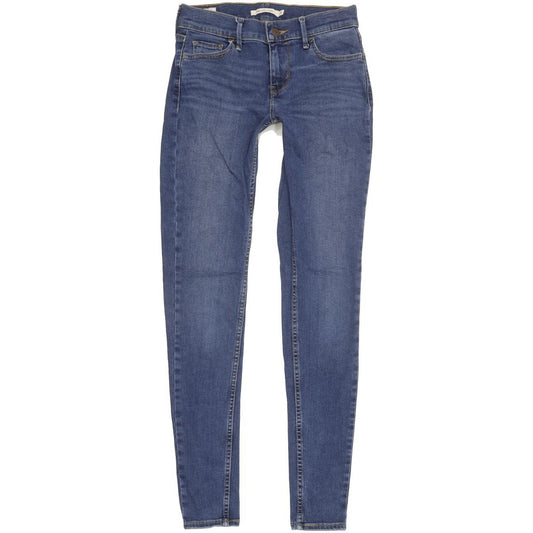 Levi's 710 Super Women Blue Skinny Slim Stretch Jeans W26 L30