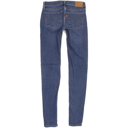 Levi's 710 Super Women Blue Skinny Slim Stretch Jeans W26 L30