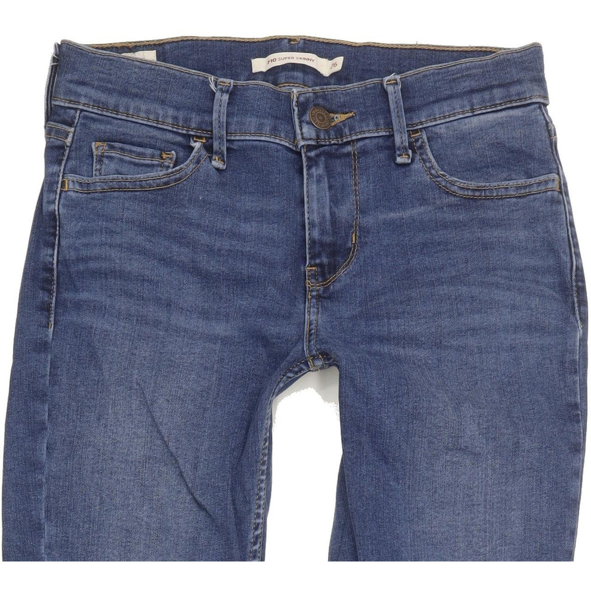 Levi's 710 Super Women Blue Skinny Slim Stretch Jeans W26 L30