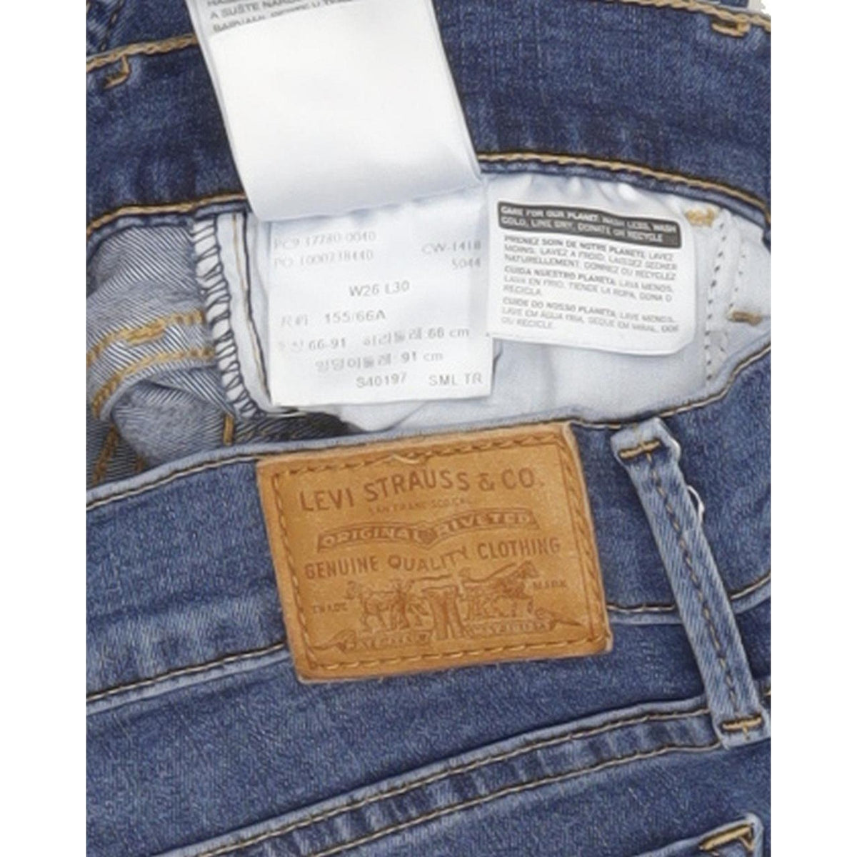 Levi's 710 Super Women Blue Skinny Slim Stretch Jeans W26 L30