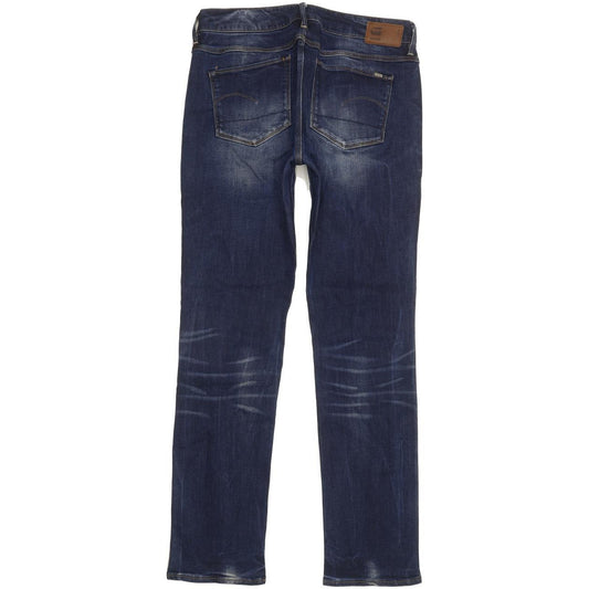 G-Star Controur Women Blue Straight Slim Stretch Jeans W29 L30
