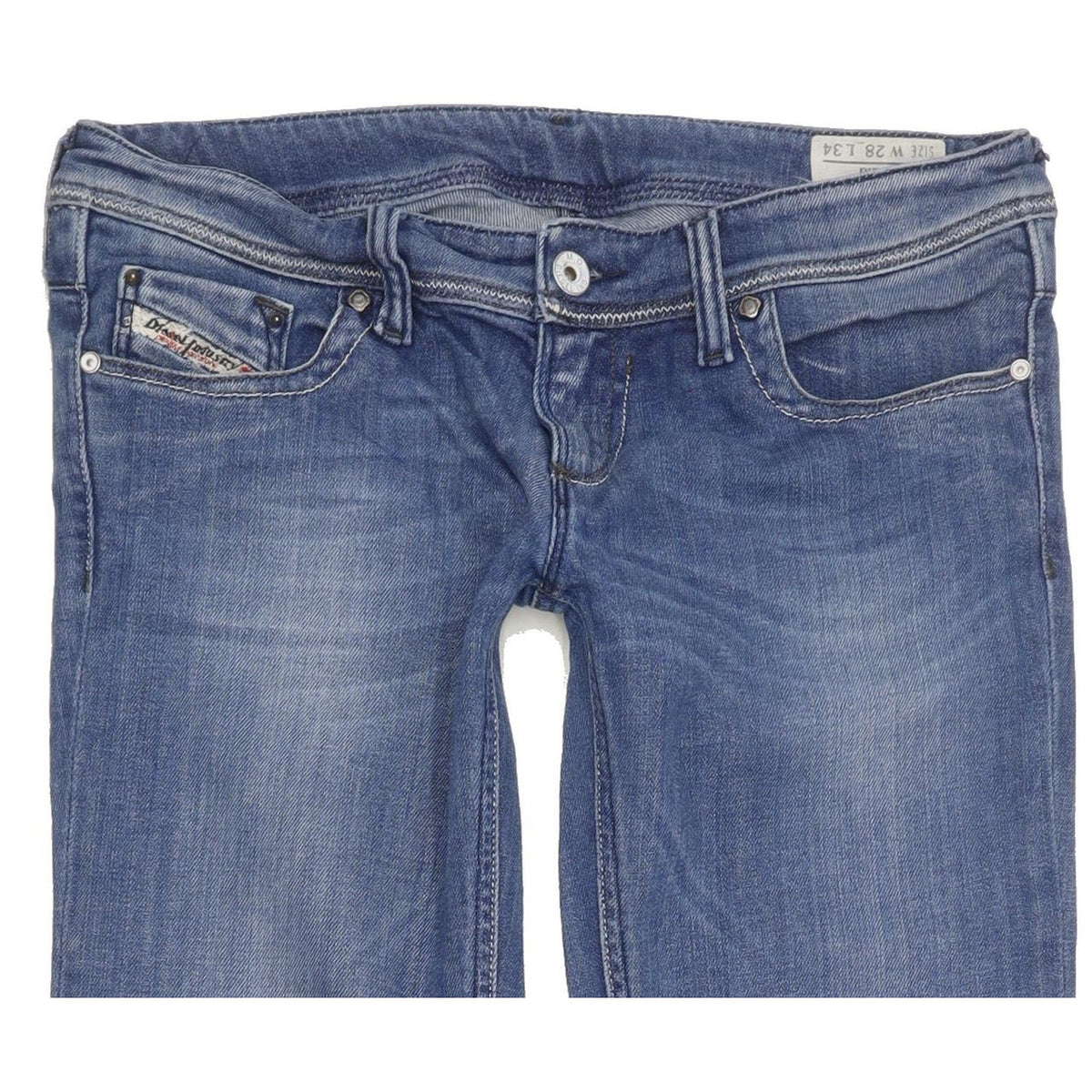 Diesel Lowky 008IG Women Blue Straight Slim Stretch Jeans W28 L34