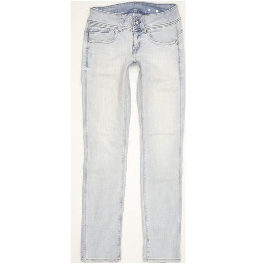 G-Star Midge Saddle Women Blue Straight Slim Stretch Jeans W26 L30