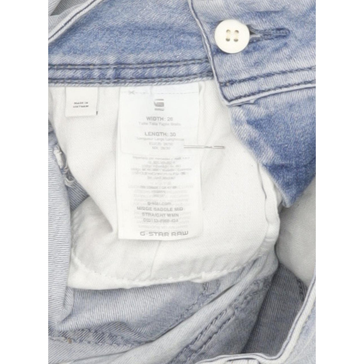 G-Star Midge Saddle Women Blue Straight Slim Stretch Jeans W26 L30