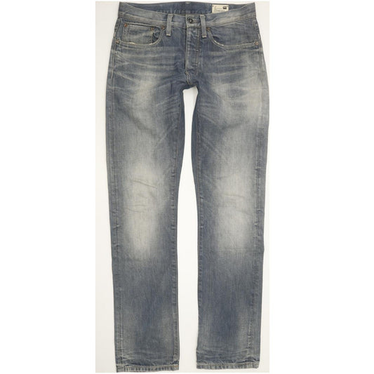 G-Star 3301 Men Blue Straight Slim Jeans W31 L33