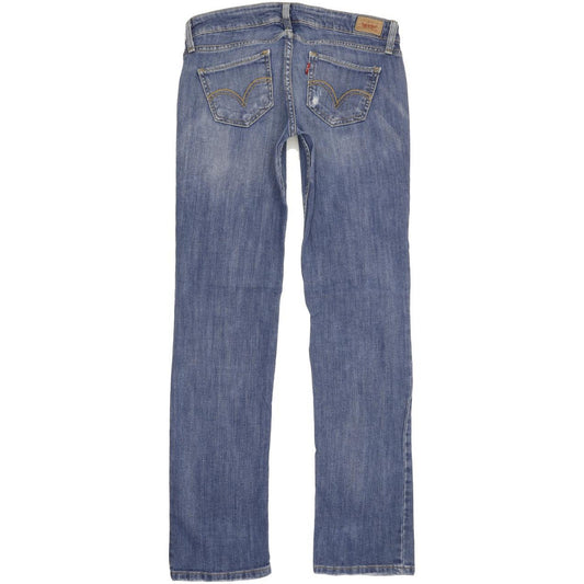 Levi's 524 Women Blue Straight Slim Stretch Jeans W30 L30