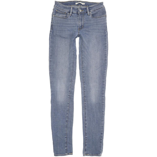 Levi's 711 Women Blue Skinny Slim Stretch Jeans W27 L32