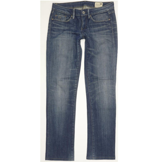 G-Star 3301 Women Blue Straight Slim Stretch Jeans W27 L29