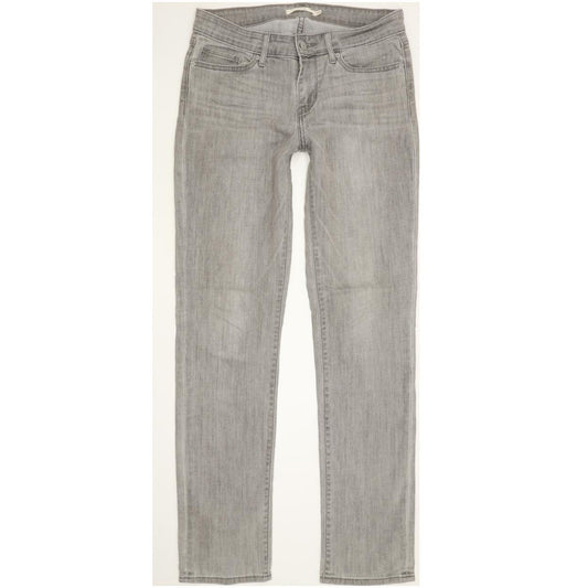 Levi's 712 Women Grey Straight Slim Stretch Jeans W29 L32