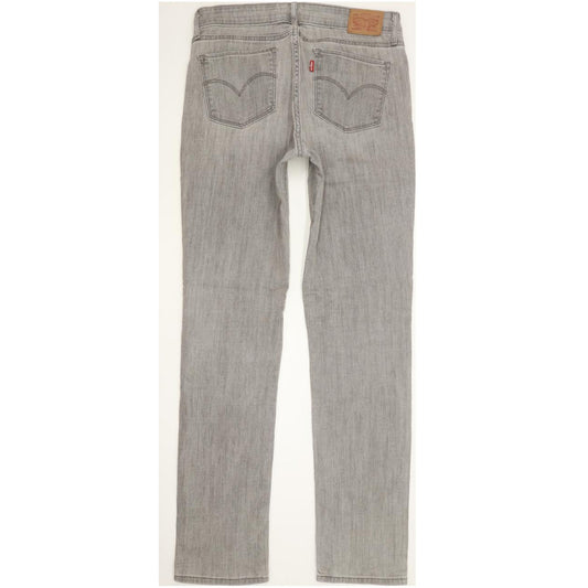 Levi's 712 Women Grey Straight Slim Stretch Jeans W29 L32