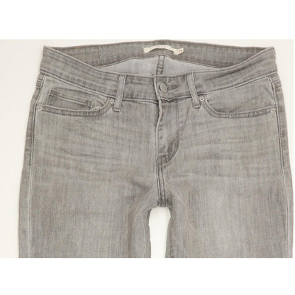 Levi's 712 Women Grey Straight Slim Stretch Jeans W29 L32