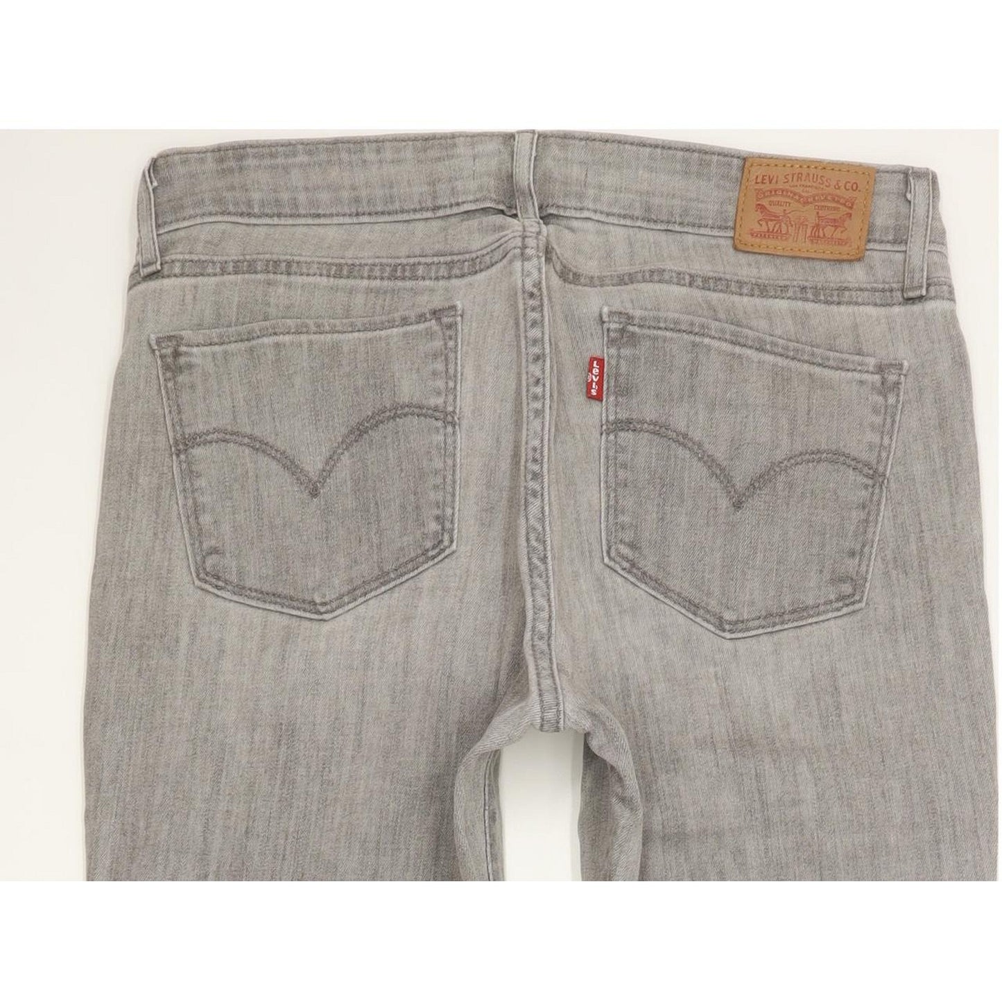 Levi's 712 Women Grey Straight Slim Stretch Jeans W29 L32