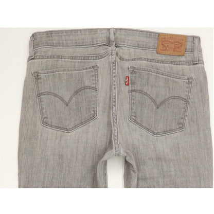 Levi's 712 Women Grey Straight Slim Stretch Jeans W29 L32