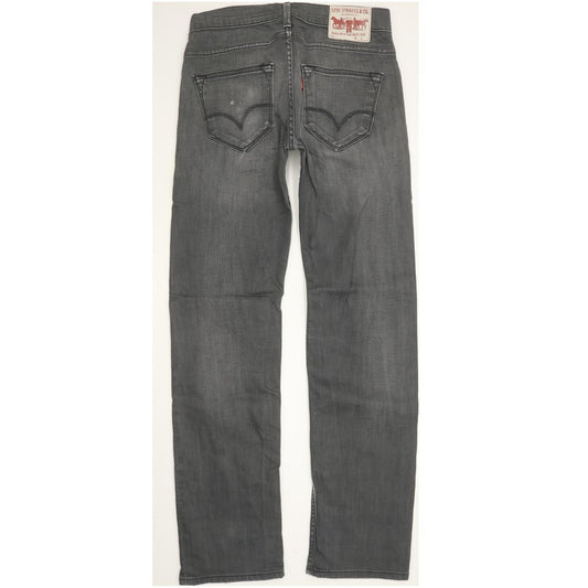Levi's 504 Men Grey Straight Regular Stretch Jeans W28 L31