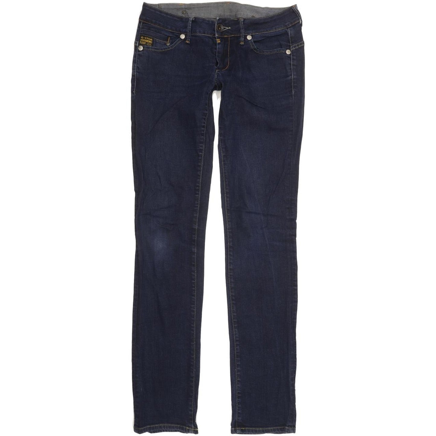 G-Star Women Blue Straight Slim Stretch Jeans W27 L34