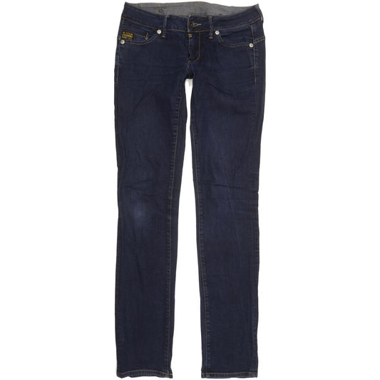 G-Star Women Blue Straight Slim Stretch Jeans W27 L34