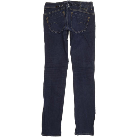 G-Star Women Blue Straight Slim Stretch Jeans W27 L34