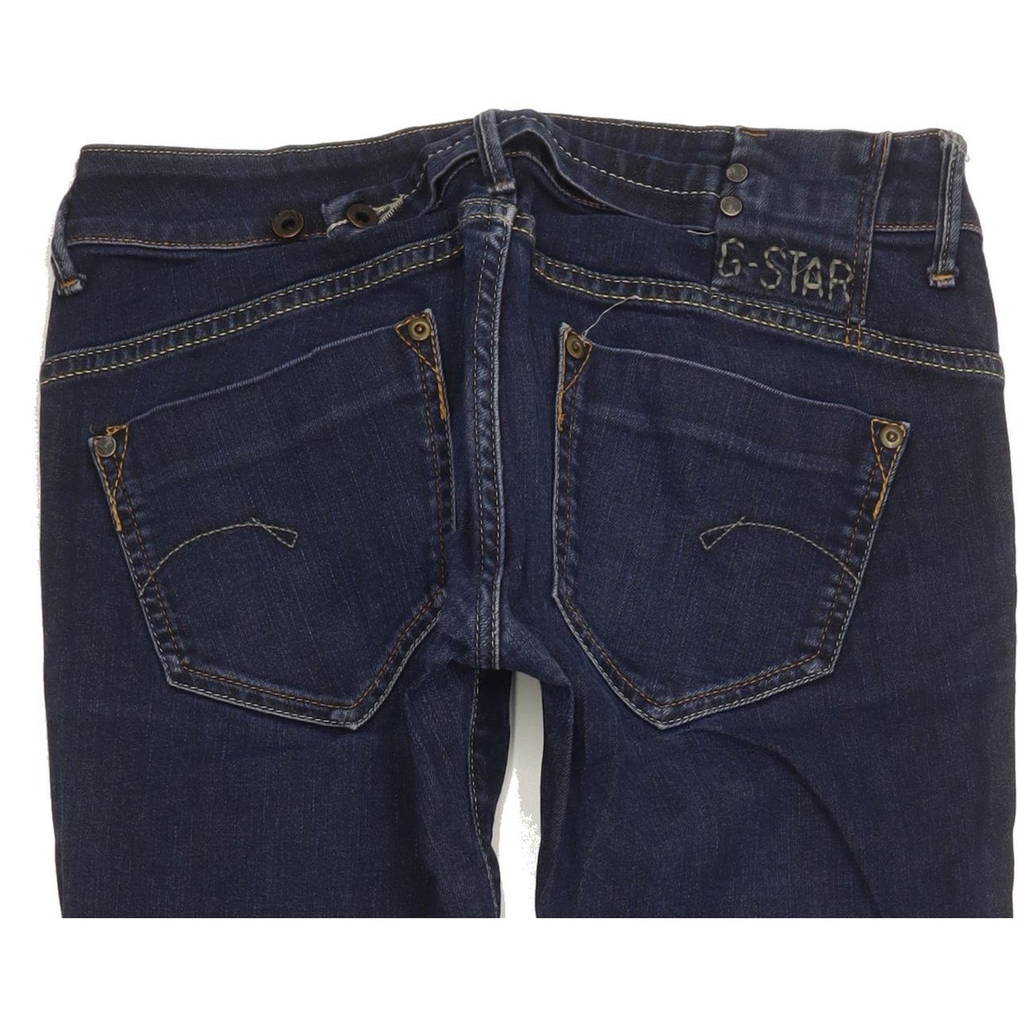 G-Star Women Blue Straight Slim Stretch Jeans W27 L34