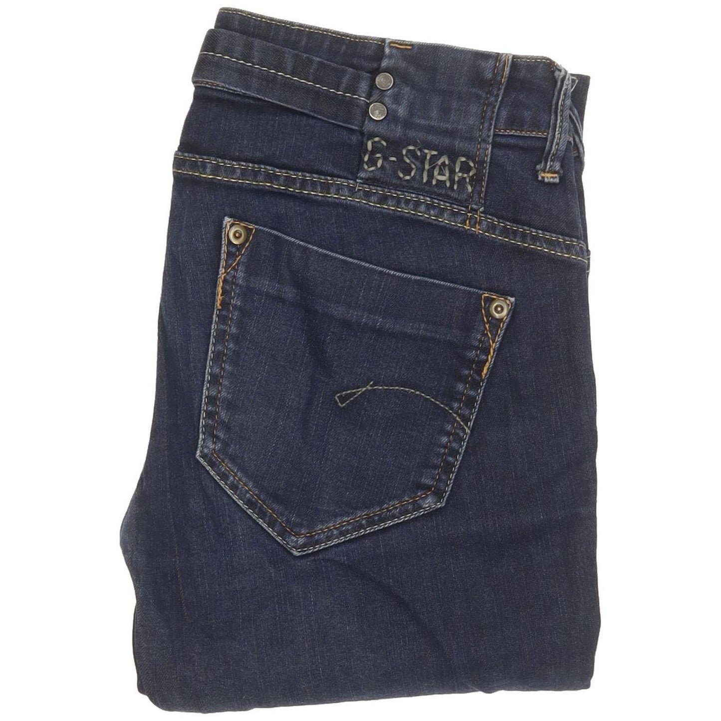 G-Star Women Blue Straight Slim Stretch Jeans W27 L34