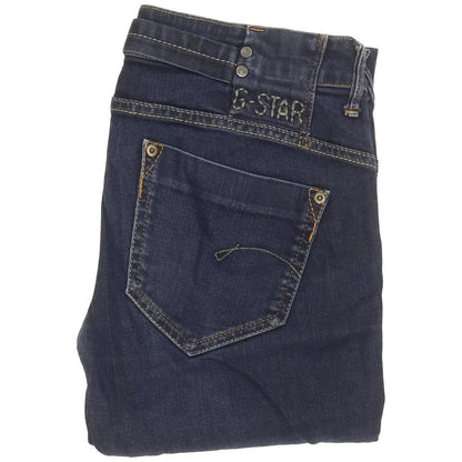 G-Star Women Blue Straight Slim Stretch Jeans W27 L34