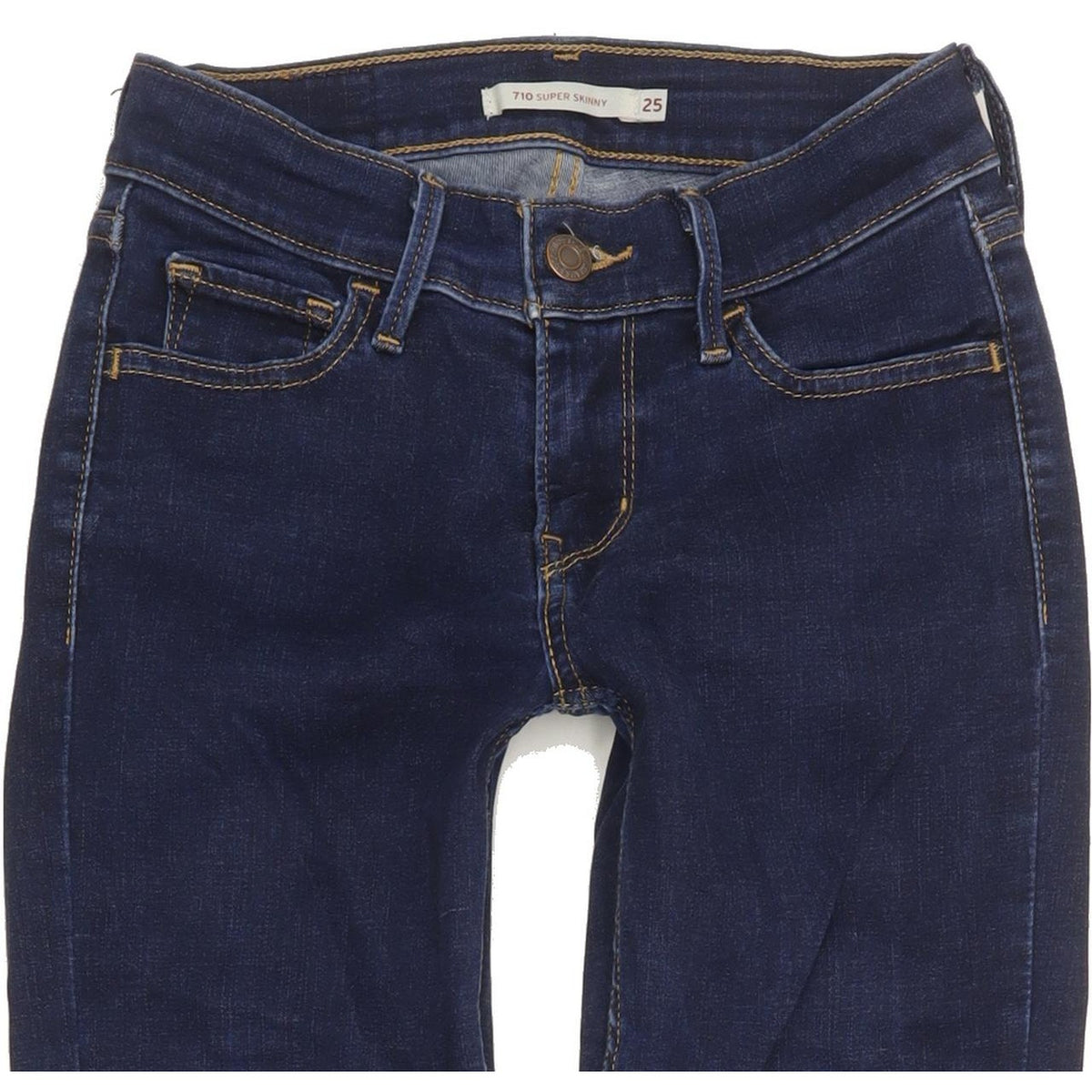 Levi's 710 Super Women Blue Skinny Slim Stretch Jeans W25 L27
