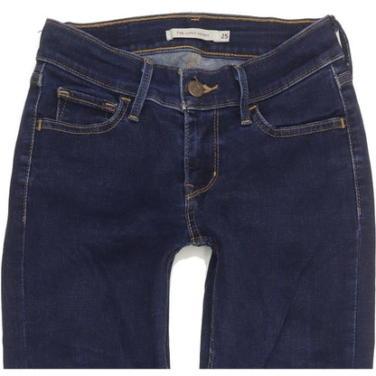 Levi's 710 Super Women Blue Skinny Slim Stretch Jeans W25 L27