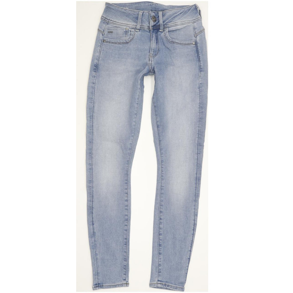 G-Star Lynn Mid Women Blue Skinny Slim Stretch Jeans W27 L28