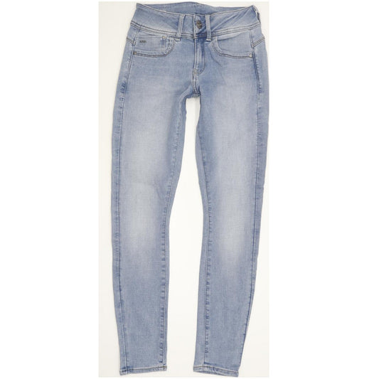 G-Star Lynn Mid Women Blue Skinny Slim Stretch Jeans W27 L28