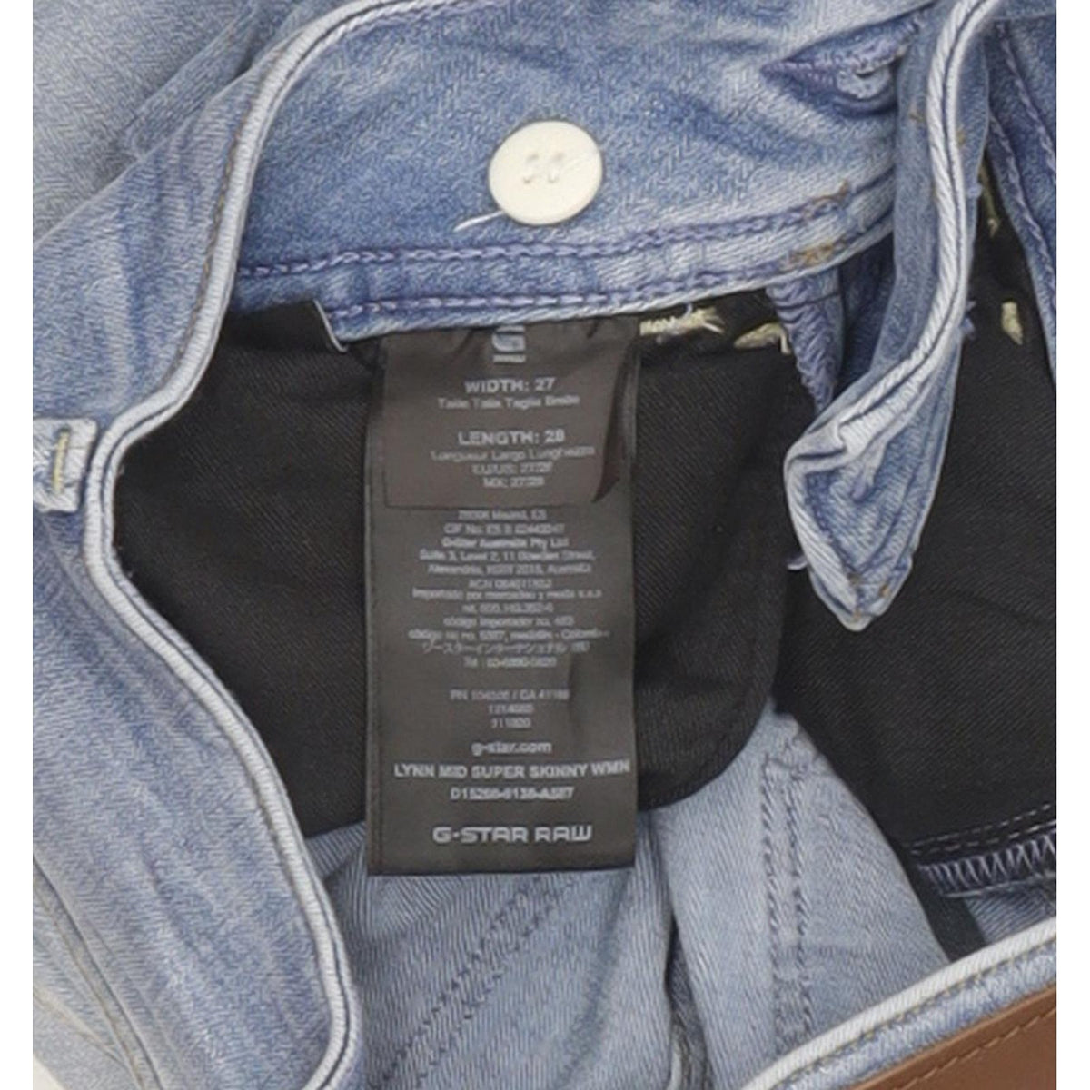 G-Star Lynn Mid Women Blue Skinny Slim Stretch Jeans W27 L28