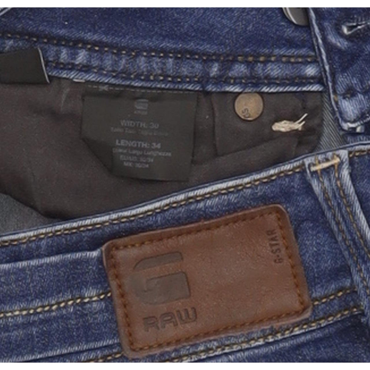 G-Star Midge Women Blue Straight Slim Stretch Jeans W30 L34