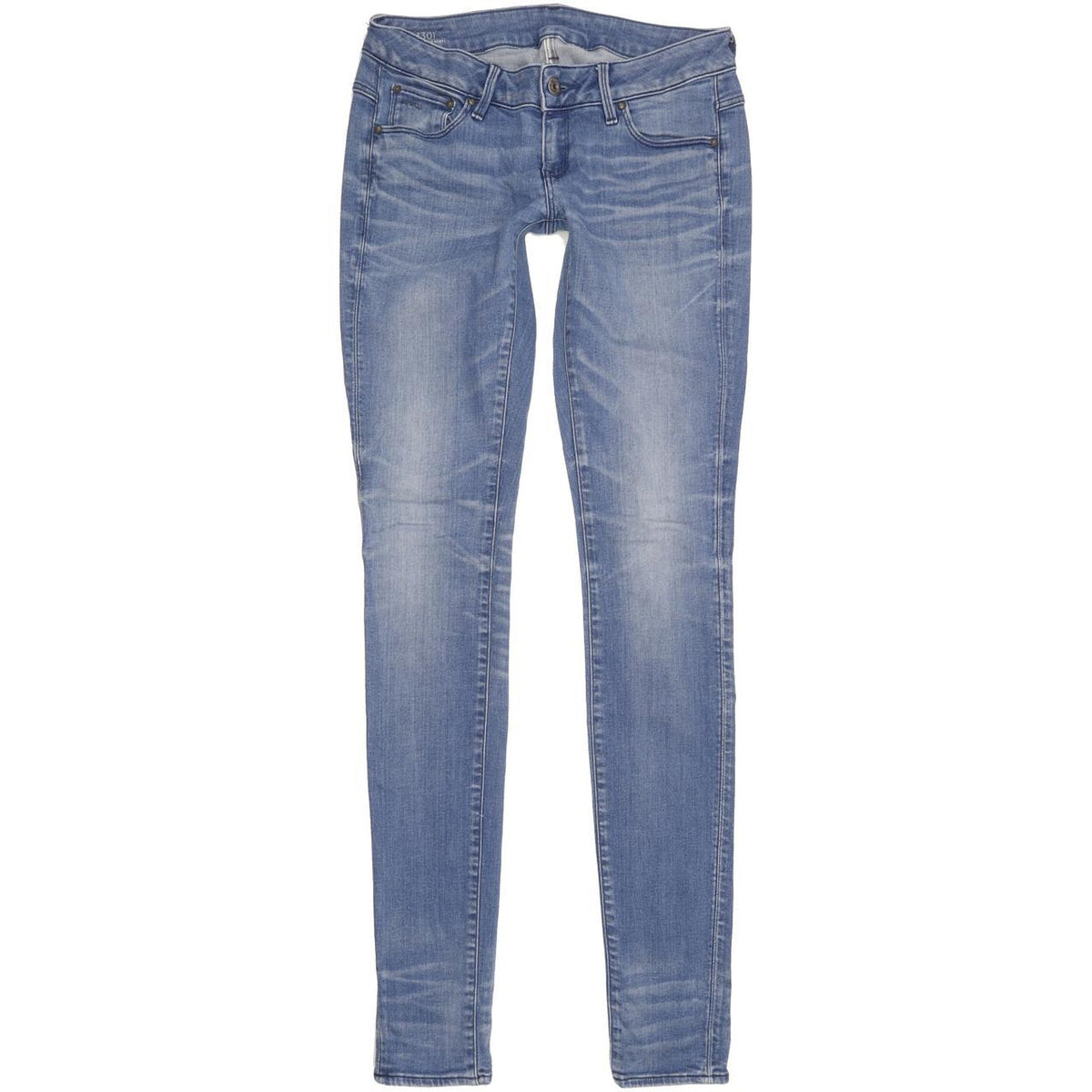 G-Star 3301 Low Women Blue Skinny Slim Stretch Jeans W28 L35
