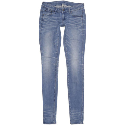 G-Star 3301 Low Women Blue Skinny Slim Stretch Jeans W28 L35