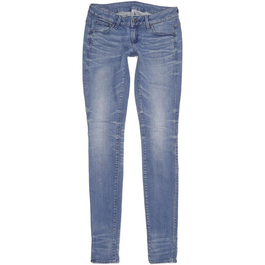 G-Star 3301 Low Women Blue Skinny Slim Stretch Jeans W28 L35