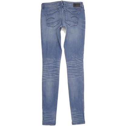 G-Star 3301 Low Women Blue Skinny Slim Stretch Jeans W28 L35