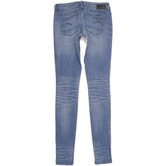 G-Star 3301 Low Women Blue Skinny Slim Stretch Jeans W28 L35