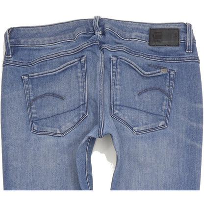 G-Star 3301 Low Women Blue Skinny Slim Stretch Jeans W28 L35