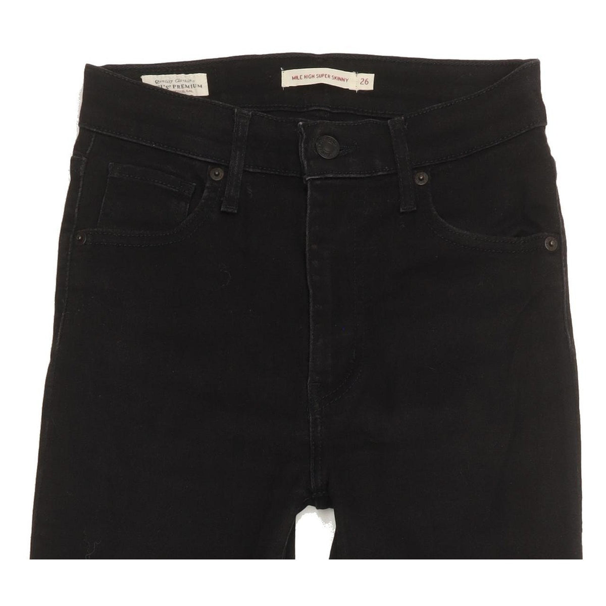 Levi's Mile Women Black Skinny Slim Stretch Jeans W26 L28
