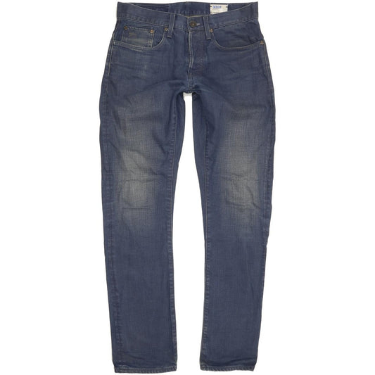 G-Star 3301 Men Blue Straight Slim Jeans W31 L32