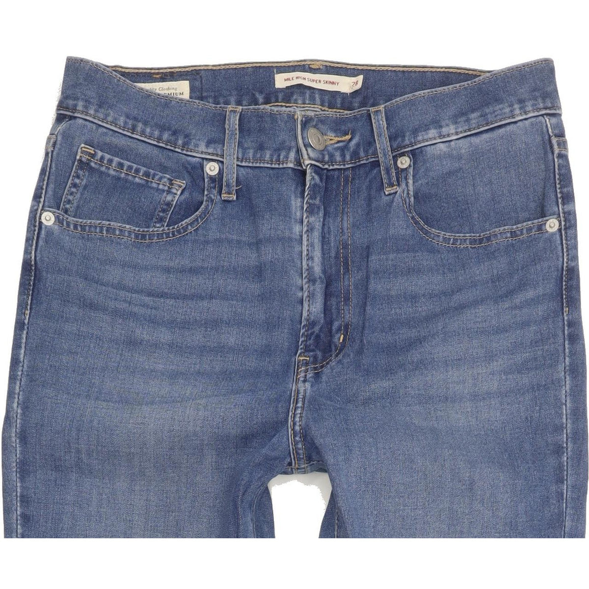 Levi's Mile Blue Skinny Slim Stretch Jeans High Waisted W28 L30