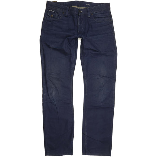 G-Star Morris Low Men Blue Straight Slim Jeans W34 L34
