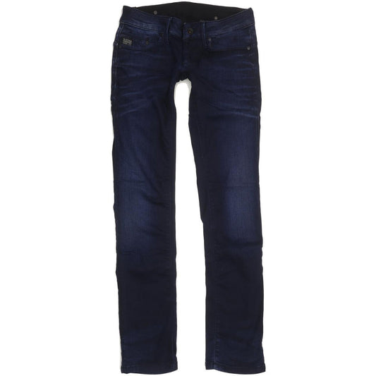 G-Star Women Navy Skinny Slim Stretch Jeans W26 L31