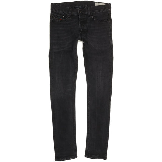 Diesel Tepphar 0674N Men Black Tapered Slim Stretch Jeans W29 L31