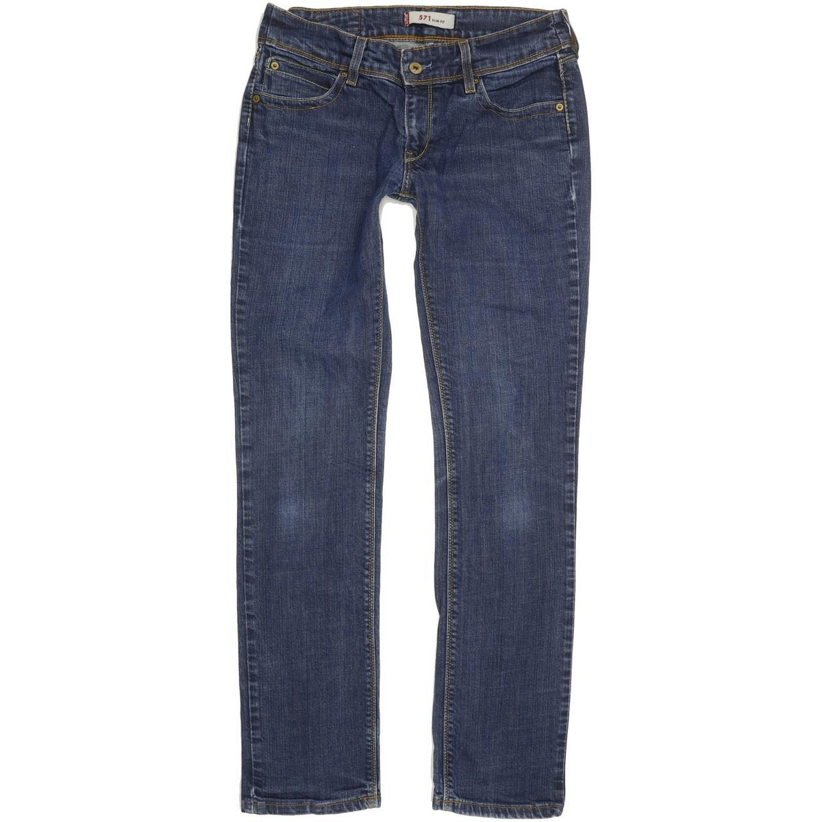 Levi's 571 Women Blue Straight Slim Stretch Jeans W31 L31