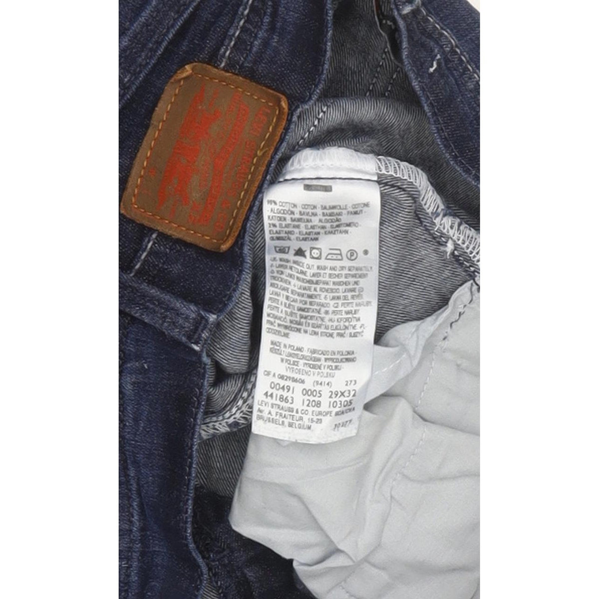 Levi's 491 Women Blue Straight Slim Stretch Jeans W29 L31