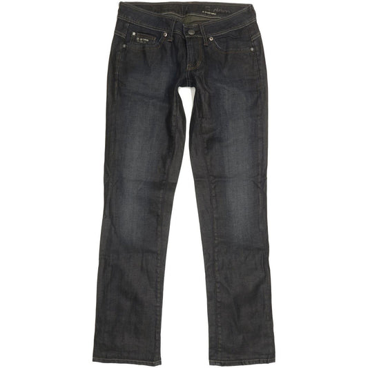 G-Star New Reese Women Navy Straight Slim Stretch Jeans W28 L30