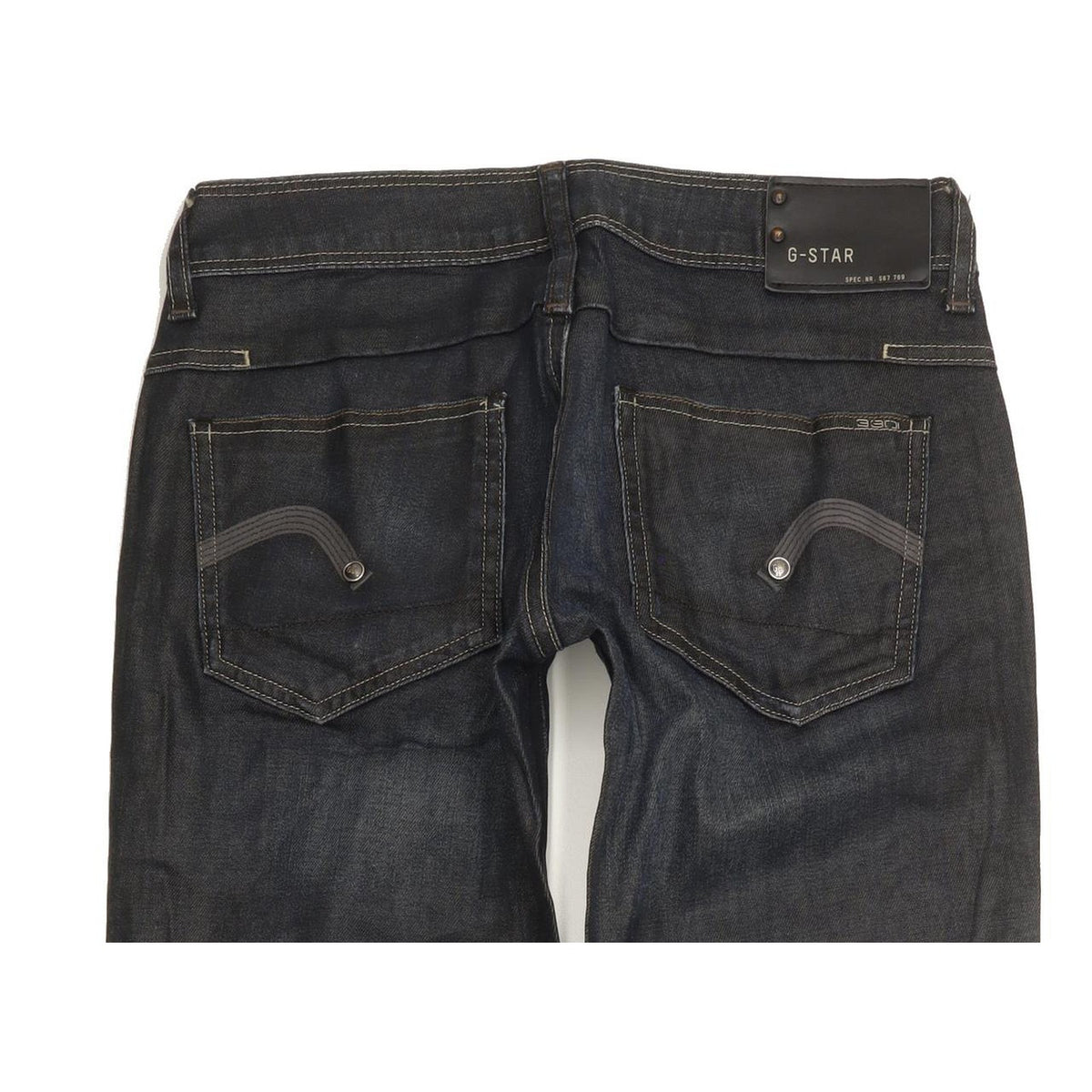 G-Star New Reese Women Navy Straight Slim Stretch Jeans W28 L30