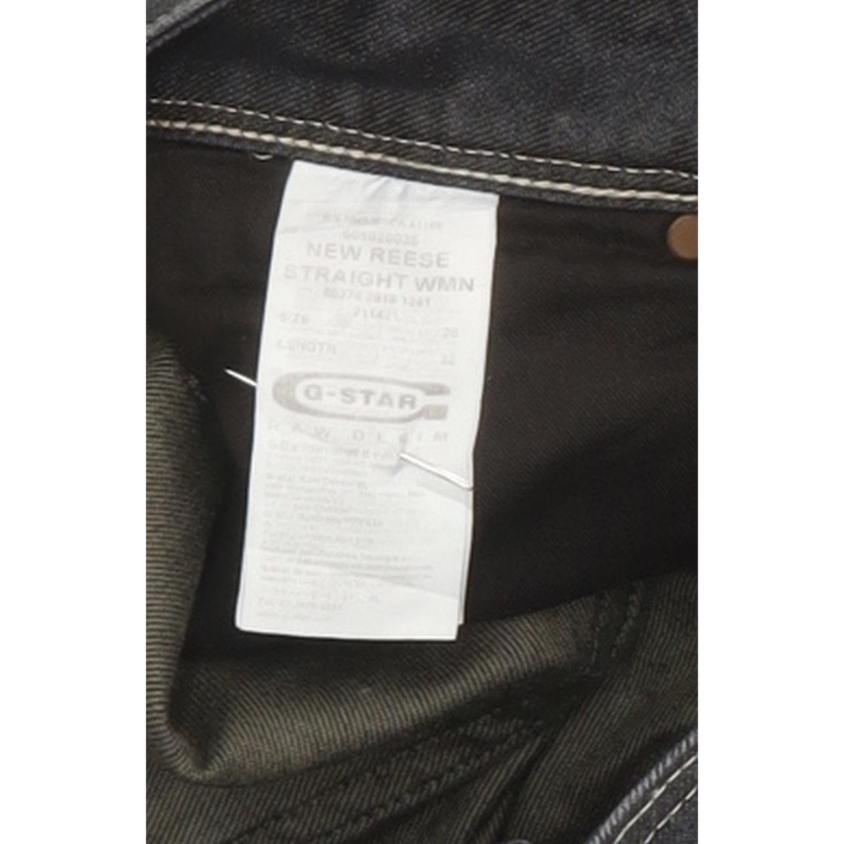 G-Star New Reese Women Navy Straight Slim Stretch Jeans W28 L30