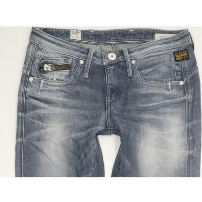 G-Star Ocean Women Blue Skinny Slim Stretch Jeans W26 L32