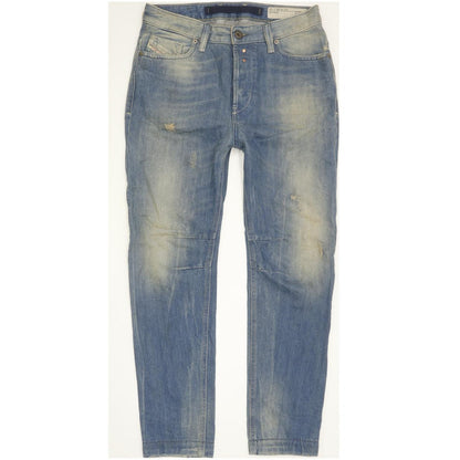 Diesel Eazee 0822C Blue Tapered Relaxed Boyfriend Jeans High Waisted W25 L32